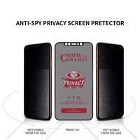 Film de sécurité anti-espionnage 9H à couverture complète, protecteur d'écran en céramique pour Iphone 15 14 13 Pro Max