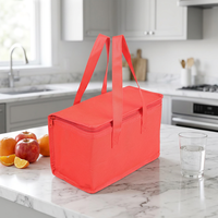 Großhandel Maßgefertigte Bedruckte Vlies-Baumwoll- & Aluminiumfolie-Kühltasche mit Griff, Große Kapazität, Langlebig für Lebensmittelverpackungen