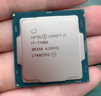 Processeur Intel Core I7-7700K d'occasion pour ordinateur de bureau, 4 cœurs, 8 threads, 4,2 GHz jusqu'à 4,5 GHz, débloqué, LGA1151, avec graphismes HD 630