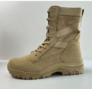 Botas DFF02 de Gamuza Negra y Cuero Vacuno Color Caqui, Botas de Desierto, Botas de Entrenamiento para Selva y Bosque, Personalizadas, en Stock - Product Image 6