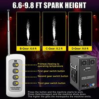 Topflashstar Nouvelle Machine à Étincelles Froides Haute Puissance 750W avec Télécommande Sans Fil DMX, Fontaine de Feu d'Artifice pour Mariage, Fête, Scène et Effets Spéciaux