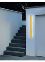 Applique murale d'extérieur étanche IP65 à LED, minimaliste, bande dorée, éclairage décoratif pour Villa, cour, AC85-265V