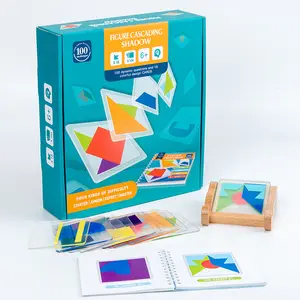 새로운 디자인 창조적 인 교육 중복 게임 나무 tangram 공간 논리적 사고 훈련 장난감