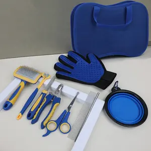 Pet Supplies 8 in 1 Professional Cat Pet Grooming Products Tool Set Dog Grooming Kit