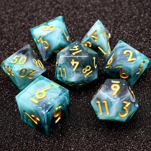 Custom RPG <strong>Dice</strong> 7 Pieces <strong>Set</strong> Board Games Sharp Edge <strong>Dice</strong> Resin DND <strong>Dice</strong> <strong>Set</strong> for Dungeons and Dragons Role Playing Table Game - Product Image 1