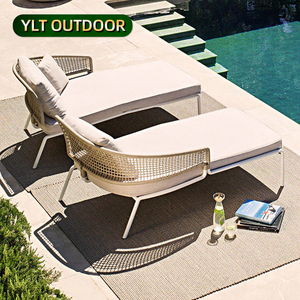 Chaise de <span class=keywords><strong>playa</strong></span> al aire libre, tumbonas de jardín, Villa, junto a la piscina, cuerda tejida, sillas de <span class=keywords><strong>playa</strong></span> de aluminio - Product Image 1