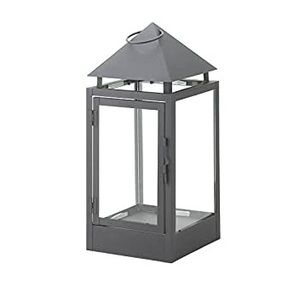 Lanterne à bougie en métal argenté et verre pour la décoration de la maison et prix de gros de Noël - Product Image 6