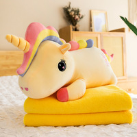 Peluche Licorne Allongée Douce Bleu Pastel avec Détail Crinière et Cœur, Fabricant OEM ODM Personnalisé en Gros