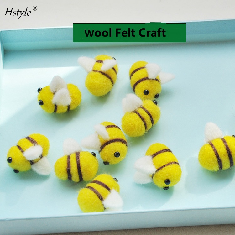 Hstyleフェルトミツバチのための工芸品ウールぬいぐるみ蜂のための