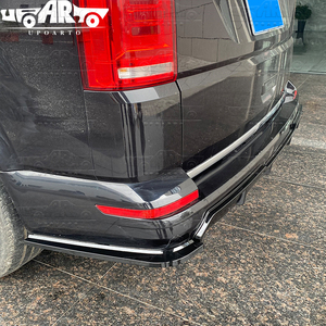 Divisores laterales de parachoques trasero negro brillante de fibra de carbono de plástico ABS de alta calidad para VW <span class=keywords><strong>T6</strong></span> <span class=keywords><strong>Multivan</strong></span> 2015 <span class=keywords><strong>2016</strong></span> 2017 2018 2019 + - Product Image 3