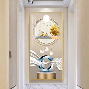 Hiện đại sang trọng lớn hợp kim nhôm khung <span class=keywords><strong>Gallery</strong></span> tường trang trí pha lê sứ sơn cho phòng khách trang trí nội thất - Product Image 3