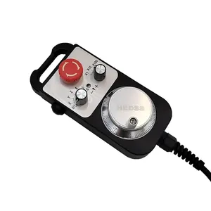 Makinopc CNC Machine 5V/12V 100PPR Handwheel MPG Handle Manual Pulse Generator with Emergency Stop Button