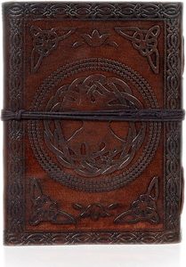 Vintage Style Handmade Leather Writing Journal for Men Women <b>Diary</b> <b>Notebook</b> for Daily Notes Creative Projects Sketching Travel - Product Image 6