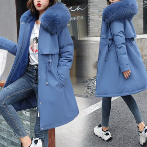 Logo personalizzato inverno nuovi <span class=keywords><strong>vestiti</strong></span> di cotone <span class=keywords><strong>da</strong></span> <span class=keywords><strong>donna</strong></span> nel colletto per capelli lunghi e giacca di cotone in velluto giacca di cotone giacca calda - Product Image 4