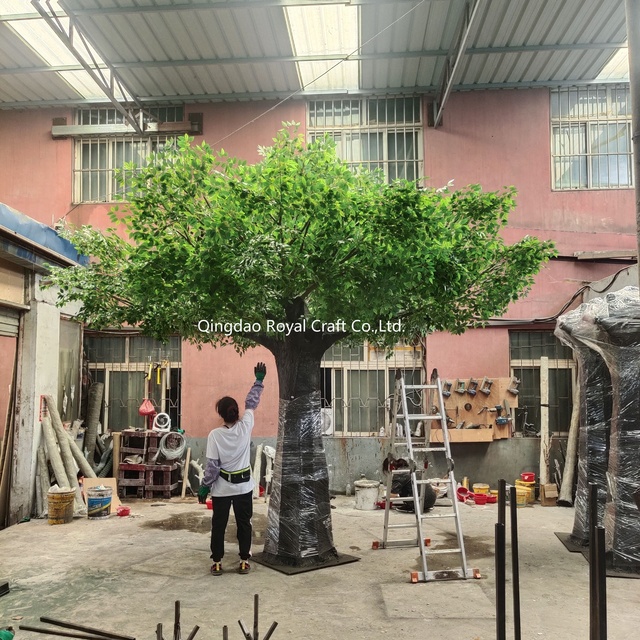 Large Artificial Greenery Leaves Tree, Artificial Olive Tree Cherry Blossom Tree,  for Party Decoration