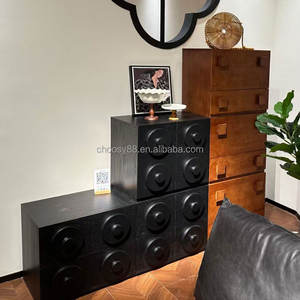 Gran oferta, aparador de madera maciza Retro Simple moderno, diseño de forma creativa para el hogar, combinación gratuita, sala de estar, dormitorio, comedor, hoteles - Product Image 2