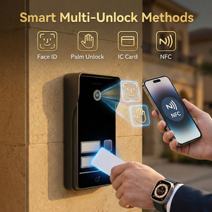 Videoportero Exterior Hiwink de 2 Cables, Intercomunicador IP 2K con Pantalla Táctil, Control de Acceso Facial, Palma de Mano, IC, NFC, Acero Inoxidable, IP65 - Product Image 4