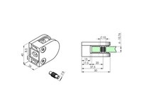 SS304 finition satinée 50.8mm Tube en acier inoxydable main courante raccord verre garde-corps escalier garde-corps accessoires D Type verre pince