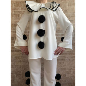 Halloween Cosplay ropa blanco negro <span class=keywords><strong>Pennywise</strong></span> disfraz Pierrot Collar payaso disfraz Pierrot disfraz - Product Image 5