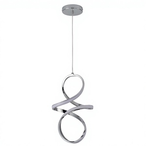 โคมไฟเพดาน LED ทรงเกลียวโครเมียม สไตล์โมเดิร์น - Product Image 1