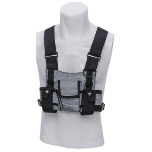Reflective Chest Rig Vest With <b>Backpack</b> And Walkie Talkie For Night Running And <b>Security</b> Use 20L Capacity Pattern Design - Product Image 3