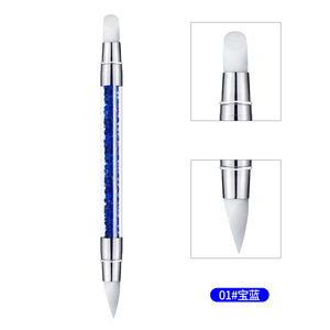 Dual-Head Silicone Nail Art Pen Drawing Hollow Carving Embossing Dotting Tool Rhinestone Acrylic Handle Manicure Salon Wholesale - Product Image 6