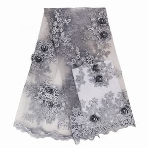 <span class=keywords><strong>ราคา</strong></span>โรงงานที่มีคุณภาพสูงที่ดีสง่างาม3d ดอกไม้ปักฝรั่งเศสผ้าลูกไม้สำหรับการแต่งกาย - Product Image 3