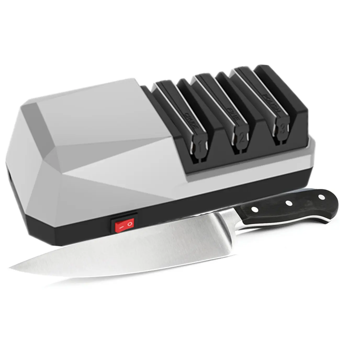 Ev profesyonel elektrikli bıçak bileme makinesi swikitchen 220v elektrikli bıçak bileyici mutfak bıçakları için
