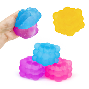 ลูกบอลบีบสีสันสดใส กล่องปริศนา Needoh ของเล่นบีบคลายเครียด TPR สำหรับเด็กและผู้ใหญ่ บรรเทาความวิตกกังวล และของเล่นตั้งโต๊ะ - Product Image 2