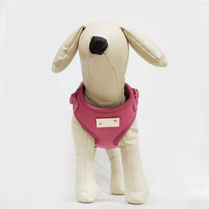 カスタム印刷屋外ウォーキング高級ペットチェストストラップベルベットステップインドッグハーネスとリーシュセット - Product Image 2