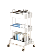Chariot de rangement de cuisine à 3/4 niveaux Chariot organisateur en métal avec chariot à trois couches