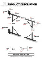 Support d'angle de portail durable, accessoires de clôture, kit anti-affaissement pour portes de remise, support d'angle de portail facile à installer, kits de supports d'étagère