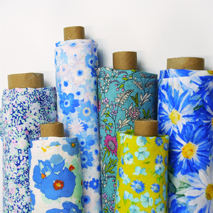 Tissu Popeline <span class=keywords><strong>Liberty</strong></span> 100% Coton Uni Imprimé Numérique Floral Personnalisé Biologique Léger Doux Robes pour Femmes Garçons Filles - Product Image 1