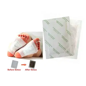 Parche calentador de bambú iónico para pies, almohadillas de desintoxicación para pies, spa, desintoxicación con adhesivo