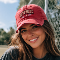 Casquette de baseball rétro déchirée en coton lavé, broderie 3D, style papa, pour les voyages en extérieur, la décoration quotidienne et la protection solaire