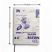 Carnet de notes cousu de qualité supérieure 205 x 142 mm, ligné, avec couverture en PP et marque-page en ruban pour le bureau et l'école