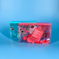 Emballage de tube personnalisé imprimé transparent, boîte en PVC plastique transparente avec logo, boîte translucide givrée personnalisée, pliable
