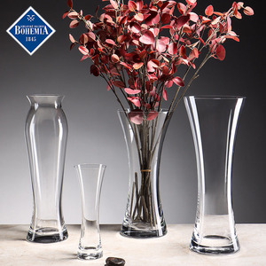 Bohemia Crystal Glass <b>Vase</b> Slim Waist Modern Design Home Decor Gift <b>Vase</b> - Product Image 2