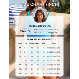 Conjunto de Bikini de Cintura Alta para Mujer, Traje de Baño de Dos Piezas con Bloques de Color, Top Corto con Cuello Halter, Secado Rápido, Traje de Baño Deportivo para Verano - Product Image 6