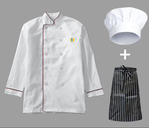 Uniformes <span class=keywords><strong>de</strong></span> <span class=keywords><strong>Cocina</strong></span> <span class=keywords><strong>Chaqueta</strong></span> <span class=keywords><strong>de</strong></span> Chef Abrigo <span class=keywords><strong>de</strong></span> Chef para <span class=keywords><strong>Cocina</strong></span> <span class=keywords><strong>de</strong></span> Hotel Restaurante Delantal y Gorro para <span class=keywords><strong>Cocina</strong></span> - Product Image 1