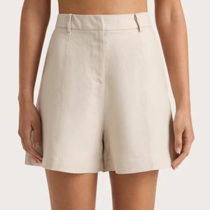 OEM 2025 <b>Women's</b> Casual <b>Linen</b> Set Hot Selling New Style Sexy Cotton Two Piece Above <b>Knee</b> <b>Shorts</b> Solid <b>Shorts</b> <b>Knee</b> <b>Length</b> - Product Image 4