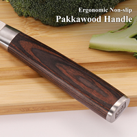 Couteau utilitaire de 5 pouces couteau de cuisine en acier inoxydable allemand 1.4116 avec manche en bois Pakka pour la préparation des aliments à la maison