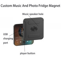 Boîte à musique personnalisée en acrylique à aimant puissant de forme carrée et aimant de réfrigérateur vierge, design durable et écologique, fourni directement par l'usine