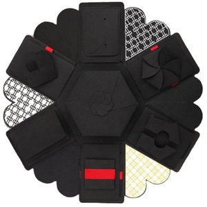 Emballage alimentaire en PVC de luxe, logo personnalisé, plastique et papier, boîte à gâteau transparente ronde carrée haute rose pour animaux de compagnie, boîte d'anniversaire - Product Image 3