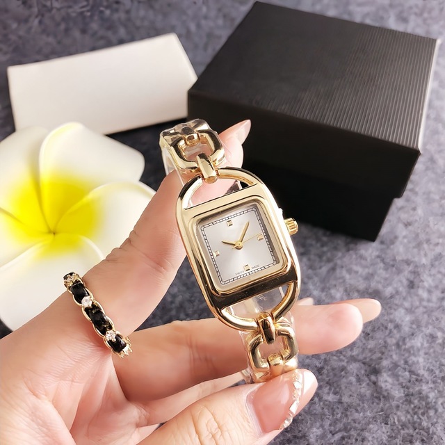 Women's Watch Fashion Leisure Sports Stainless Steel Strap Quartz Watches Simple Dial Design Retro Watch for Ladies Reloj Mujer
