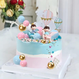 20 pièces en gros, décorations de gâteau d'anniversaire en forme de boules dorées, mini-ballons en mousse pour la décoration de gâteaux - Product Image 3
