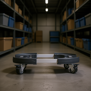 Carrello Regolabile in Plastica per Contenitori, per Bidoni Rotondi da 15-22,8 Pollici, Capacità 400 Libbre - Product Image 2