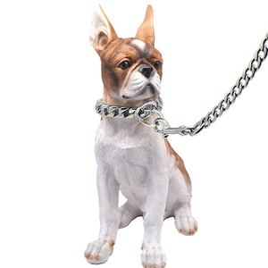 Collares para Mascotas, Correa de Lujo Personalizada de Acero Inoxidable Dorado, Collares de Cadena para Perros Grandes con Correa - Product Image 6