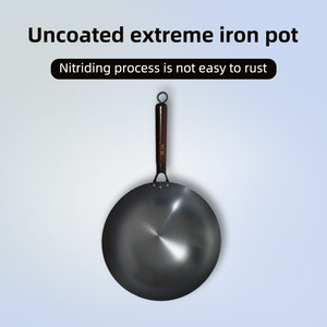 Premium Quality Iron Round Bottom Wok Multi Size Available <strong>Non</strong> <strong>Stick</strong> Uncoated Even Heat Distribution Cookware - Product Image 2