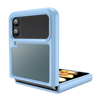 Aksesoris Penutup Ponsel untuk Samsung Z Flip 4, Casing Ponsel TPU+PC Transparan Bening untuk Samsung Z Flip 4